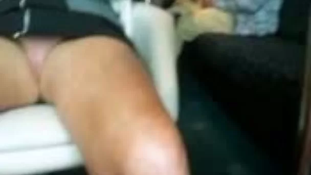Filthy Swedish mature wife rubs her shaved pussy in restaurant