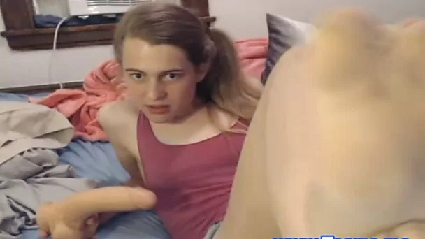 Naughty Teen Tgirl Playing with her Dildo