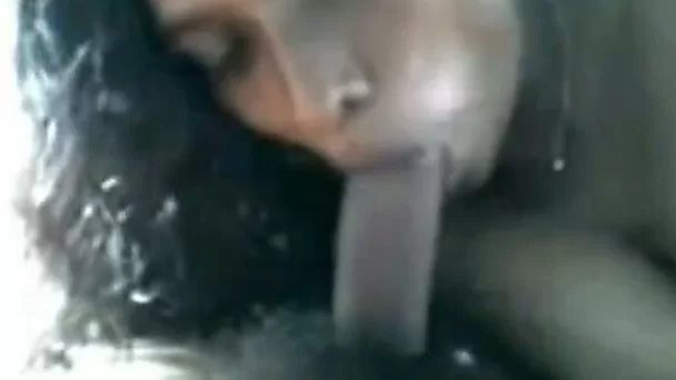 Curly Indian girl with big boobs gives stout blowjob before getting hammered deep in her cunt missionary style