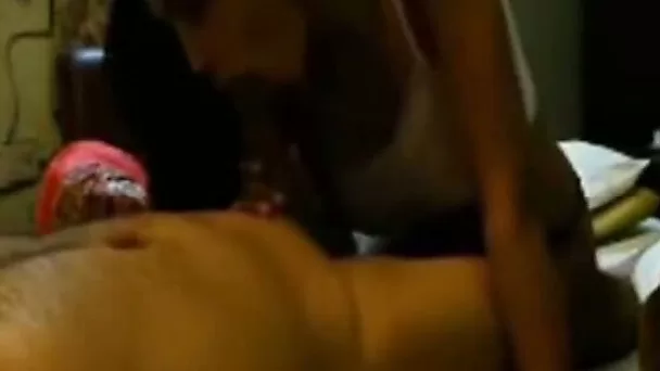 Perky Indian girlfriend is polishing her BF's hard dick in POV