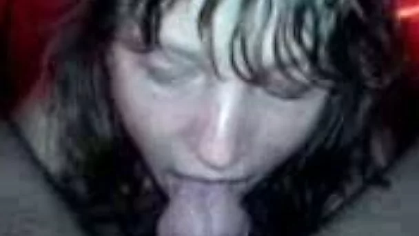 Aroused brunette party chick polishes my prick with her mouth
