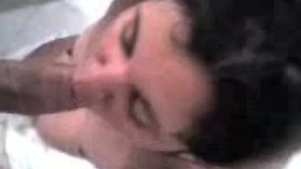Slutty latina milfie blowing cock for some cum in her mouth