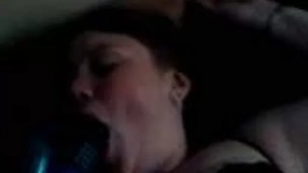 My big chubby girl fucks her fat pussy with giant blue dildo