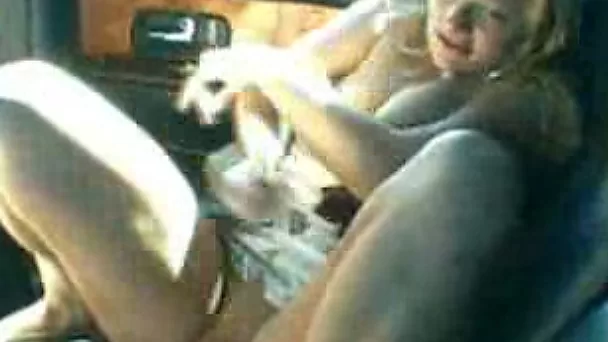 Threesome in my friend's van with two gorgeous college sluts