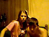 Young couple of teen people deciding to fuck on webcam for me