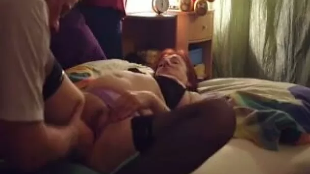 My redhead German wife spreading her legs for cunnilingus