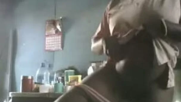 Big bottomed ebony girl dancing on a camera