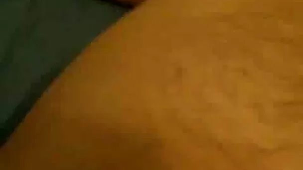 Cute chubby girlfriend gives me blowjob blindfolded