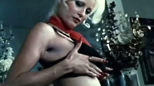 Sexy blonde mamma gets fucked missionary style while sucking meaty cock deepthroat. MMF