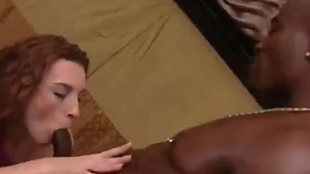 Luscivious bitch loves black cock like coffee in the morning