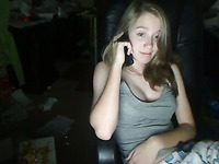 hot 18yo teen talking on phone and showing off her body