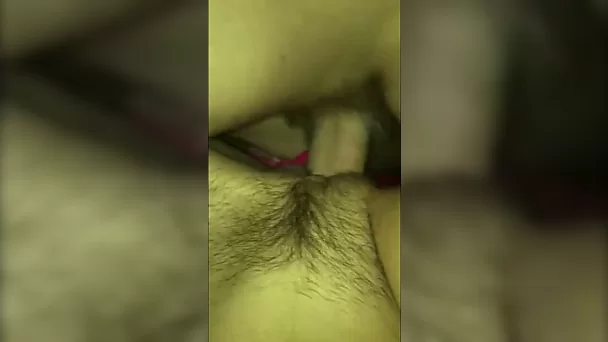 Cumming on sitters hairy cunt