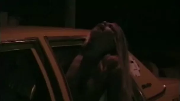Horny and slutty bitches with nice asses have fun in the car