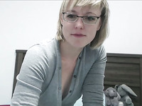 Hot Mature Blonde with Glasses and Short Hair Helping Guys Real Sweetheart