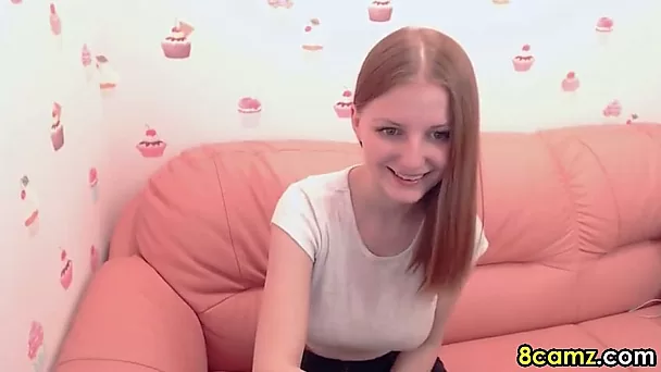 naughty teen gets naked on webcam and touches herself
