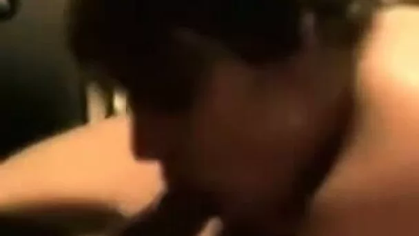 Ardent black head bows and treats her hubby with quite a good blowjob