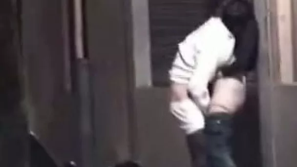 Увидел эту парочку на улице, трахающуюся, и снял их на видео.