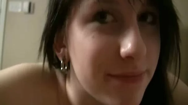 Brunette Give Blowjob To A Small Dick