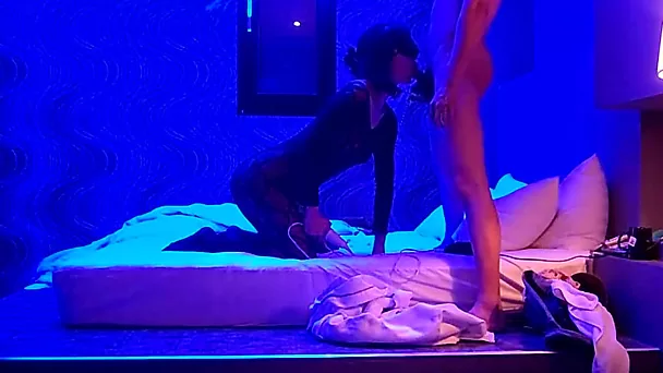 Insane Asian petite hooker in sexy outfit likes eating ass