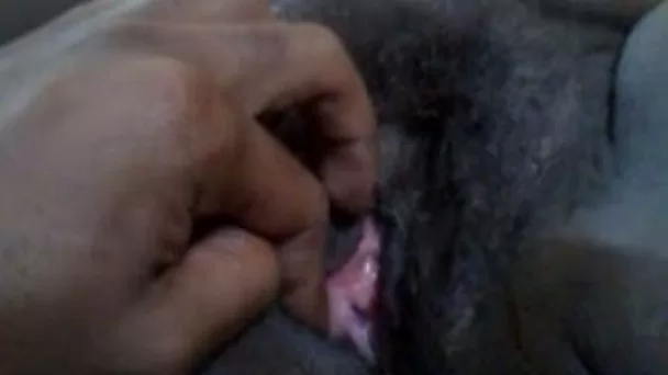 My wanton ebony kooky gets her dirty slit fingered by her horny dawg