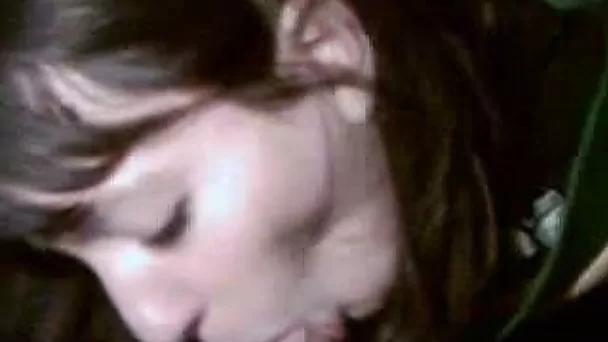 Well-stacked Italing teen sucks my massive cock on the beach