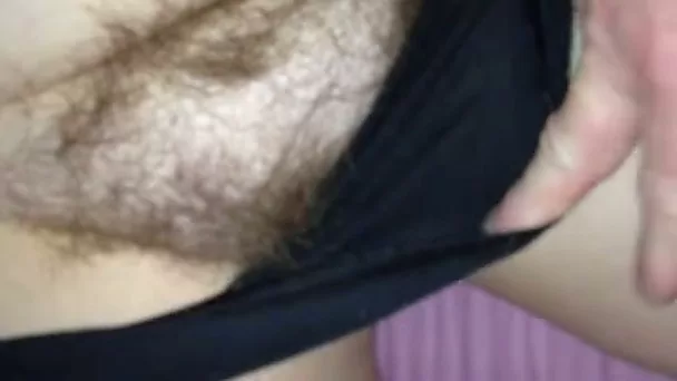 Showing my natural hairy pussy and saggy tits in amateur porn clip