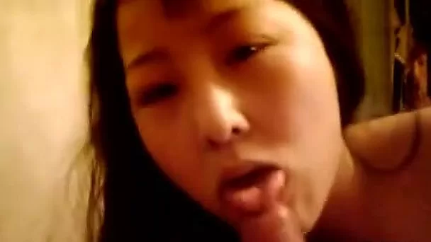 Cock crazed Asian wench gives her man an awesome blowjob