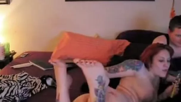 Spoiled nympho just loves masturbating in front of the webcam