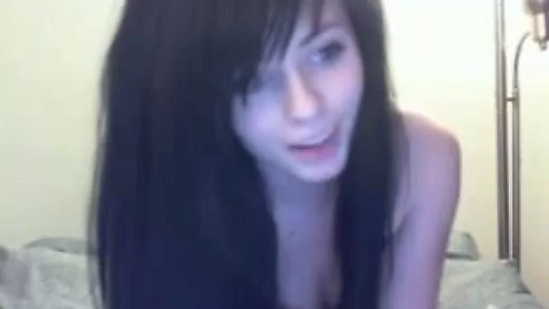 Kinky webcam teen strips and plays with her pinkish snatch on webcam