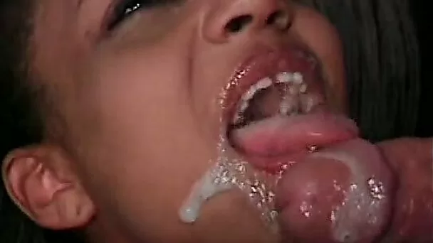 White guy polishes a black pussy doggy style and gives her a facial