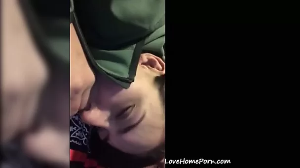 Wild suck his huge dick quick