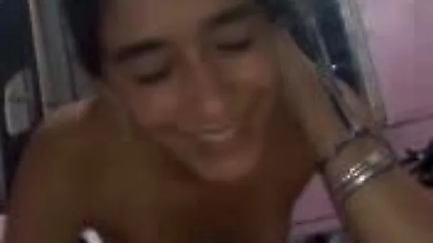 Petite Venezuelan teen girlfriend gives me blowjob