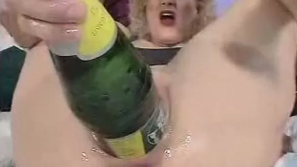 Can your wife do what I do with a big glass bottle