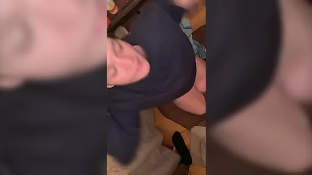 Teen couldn't resist sucking two cocks