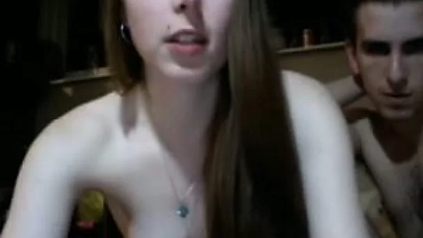 Beautiful and skinny college chick pleased her boyfriend on webcam