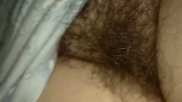 Really hairy pussy of one of my girlfriend filmed closeup