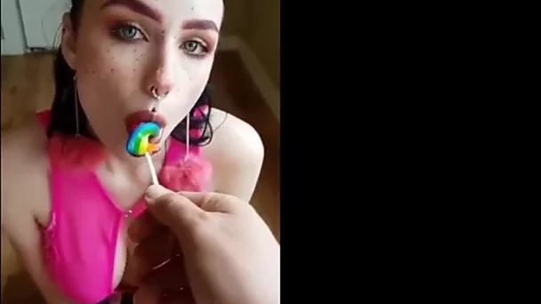 Super Hot Chick must Love some Candy