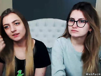 Amateur lesbians tying on webcam