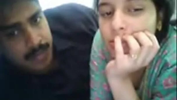 Horny Indian amateur couple and their steamy spooning on webcam