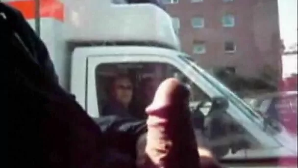 All perverted dude keeps jerking his dick right in the public bus