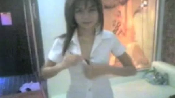 Beautiful and fresh college girl stripteases and masturbates