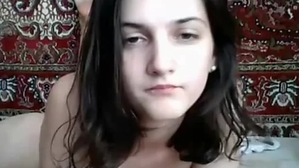horny babe masturbating on webcam