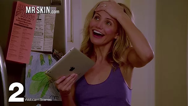 Joyful nude scene with really attractive actress named Cameron Diaz