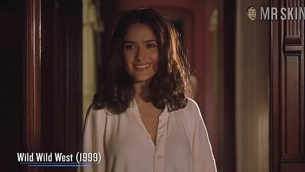Every single piece of sexy lingerie looks good on curves of Salma Hayek