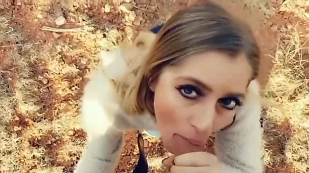 Great blowjob in a backyard