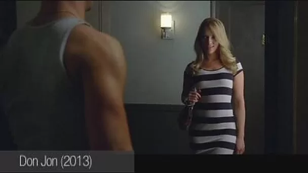 Scarlett Johansson flashes her nicely shaped body and gets poked