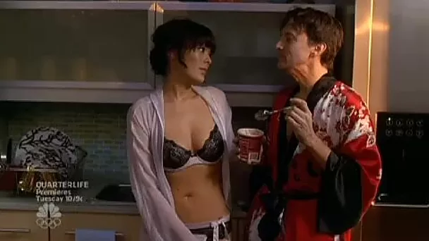Lindsay Price is alluring brunette who wanna seduce her man in the kitchen