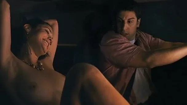 Ali Cobrin doesn't mind flashing her nice natural titties in the car