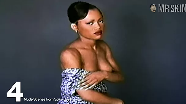 Enjoy ebony beauty Theresa Randle flashing her really suckable titties