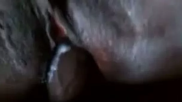 Fucking wet meaty pussy of my ebony girl missionary style